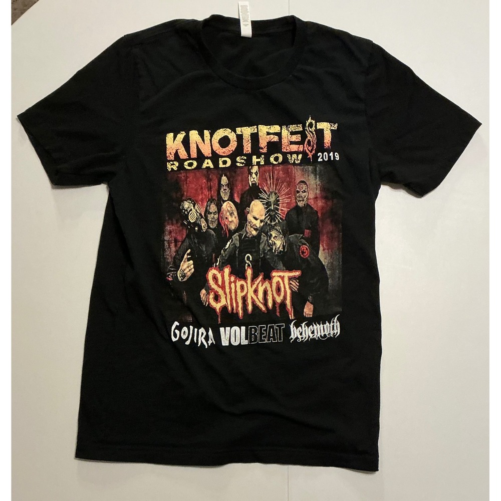 Slipknot Knotfest 2019 Tour T-Shirt Gojira Volbeat Behemoth Blk Mens M (fits S)
